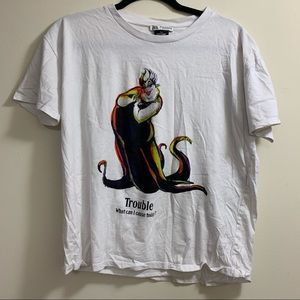 Zara Disney Villains Ursula White Shirt Size Medium
